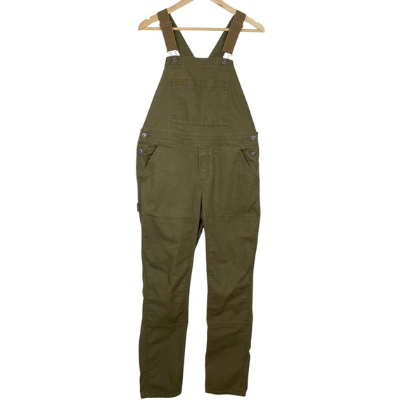 Rei Co-Op Denim - REI Co-Op Brown Trailsmith Utility Overalls Womens 8 Hike Workwear Farmer Rugged